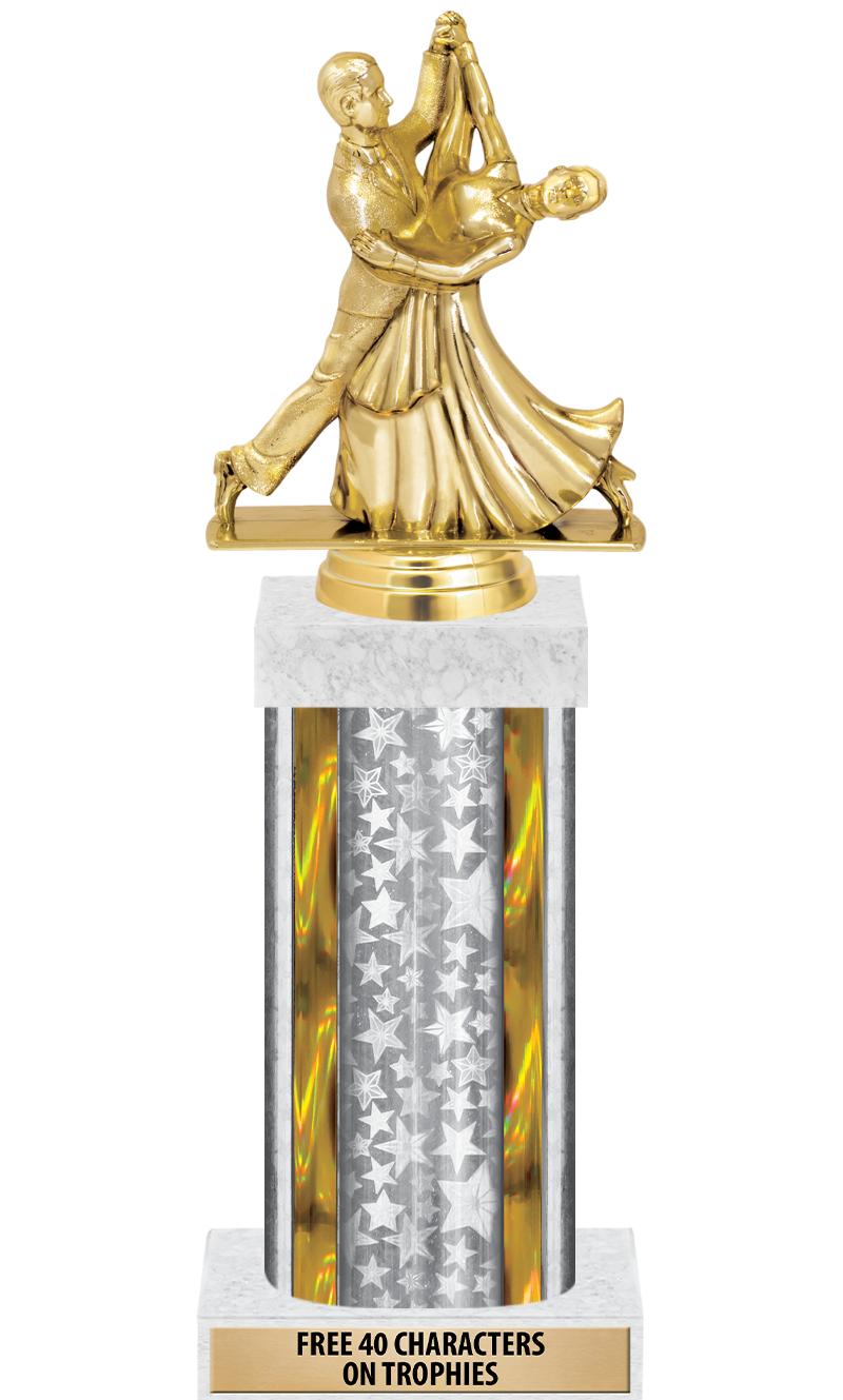 14"SLV/GD-STARS-GD FIG/SQUARE