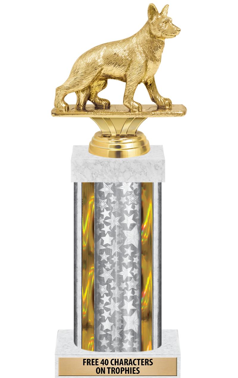 14"SLV/GD-STARS-GD FIG/SQUARE