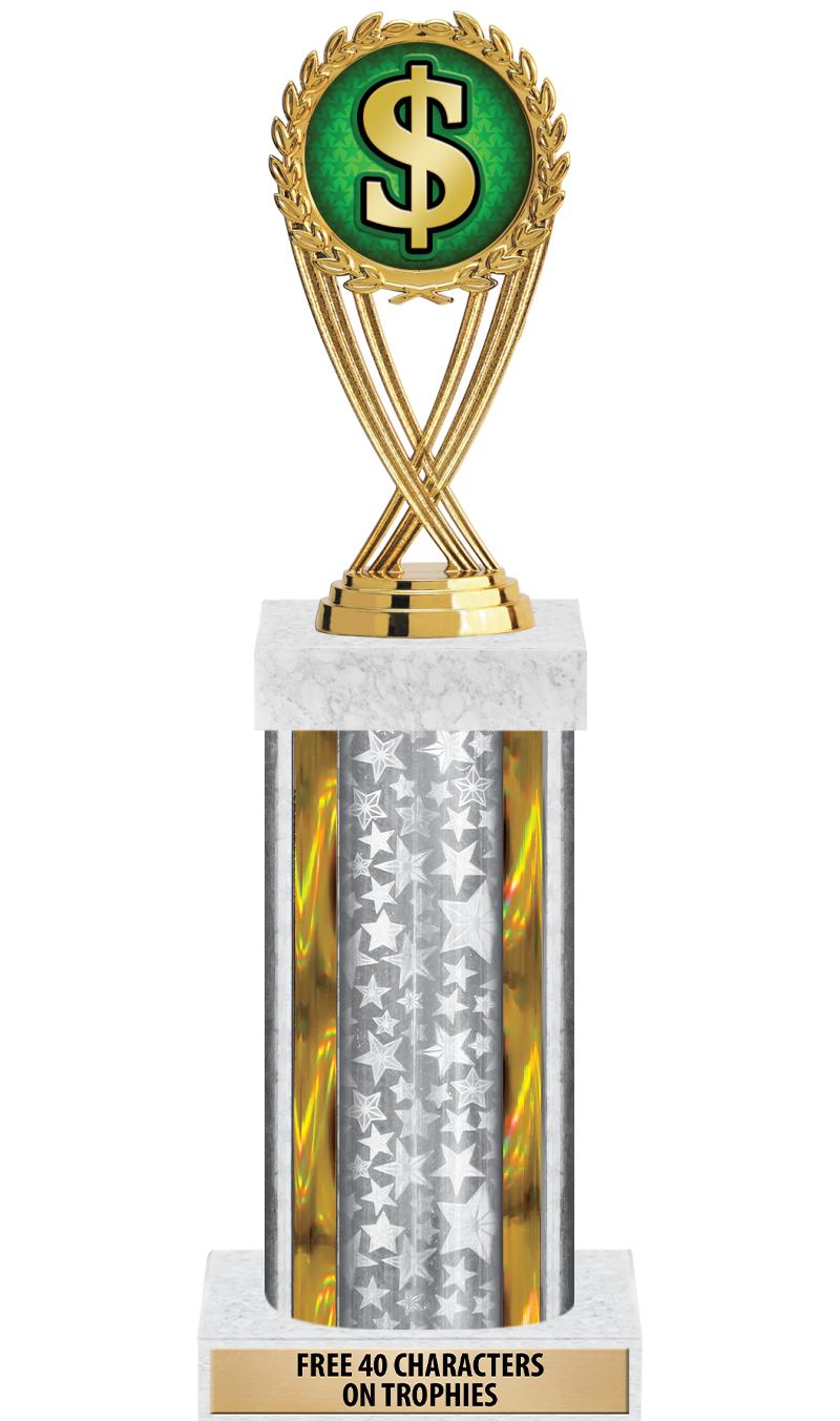 14"SLV/GD-STARS-GD FIG/SQUARE