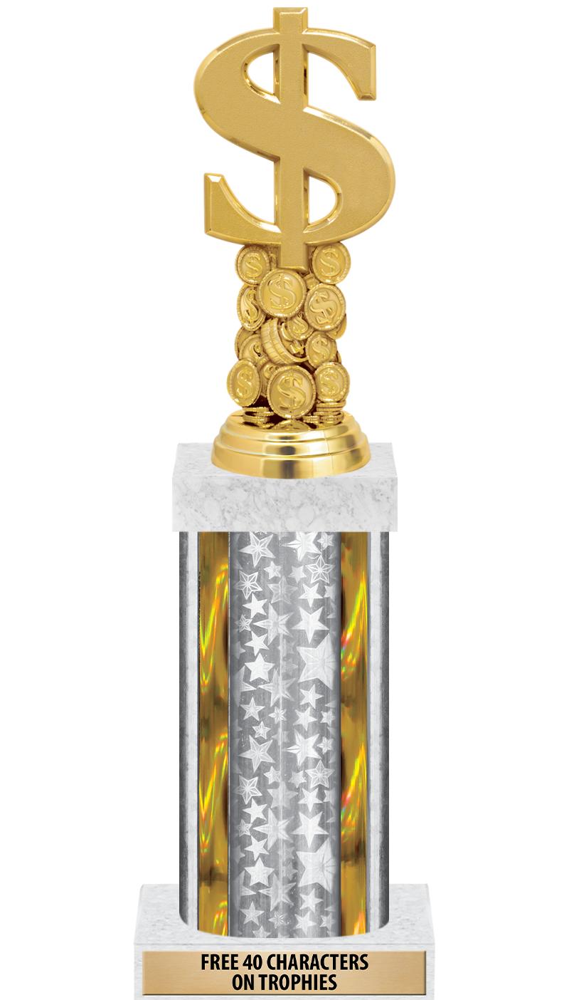 14"SLV/GD-STARS-GD FIG/SQUARE