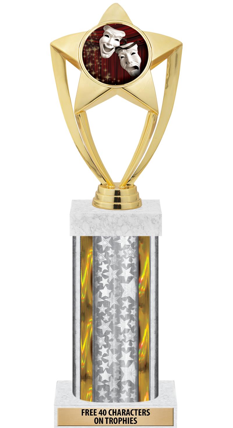 14"SLV/GD-STARS-GD FIG/SQUARE