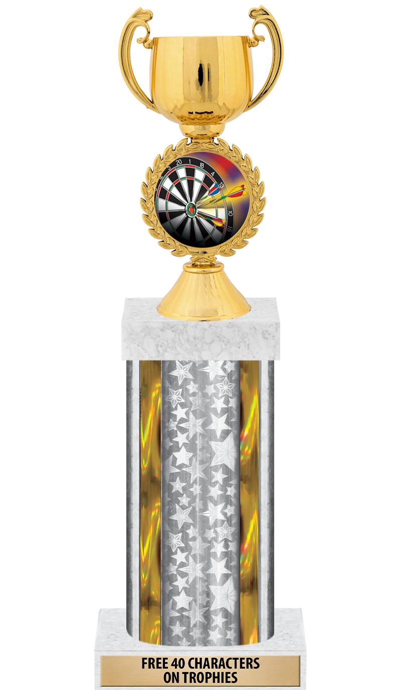 14"SLV/GD-STARS-GD FIG/SQUARE