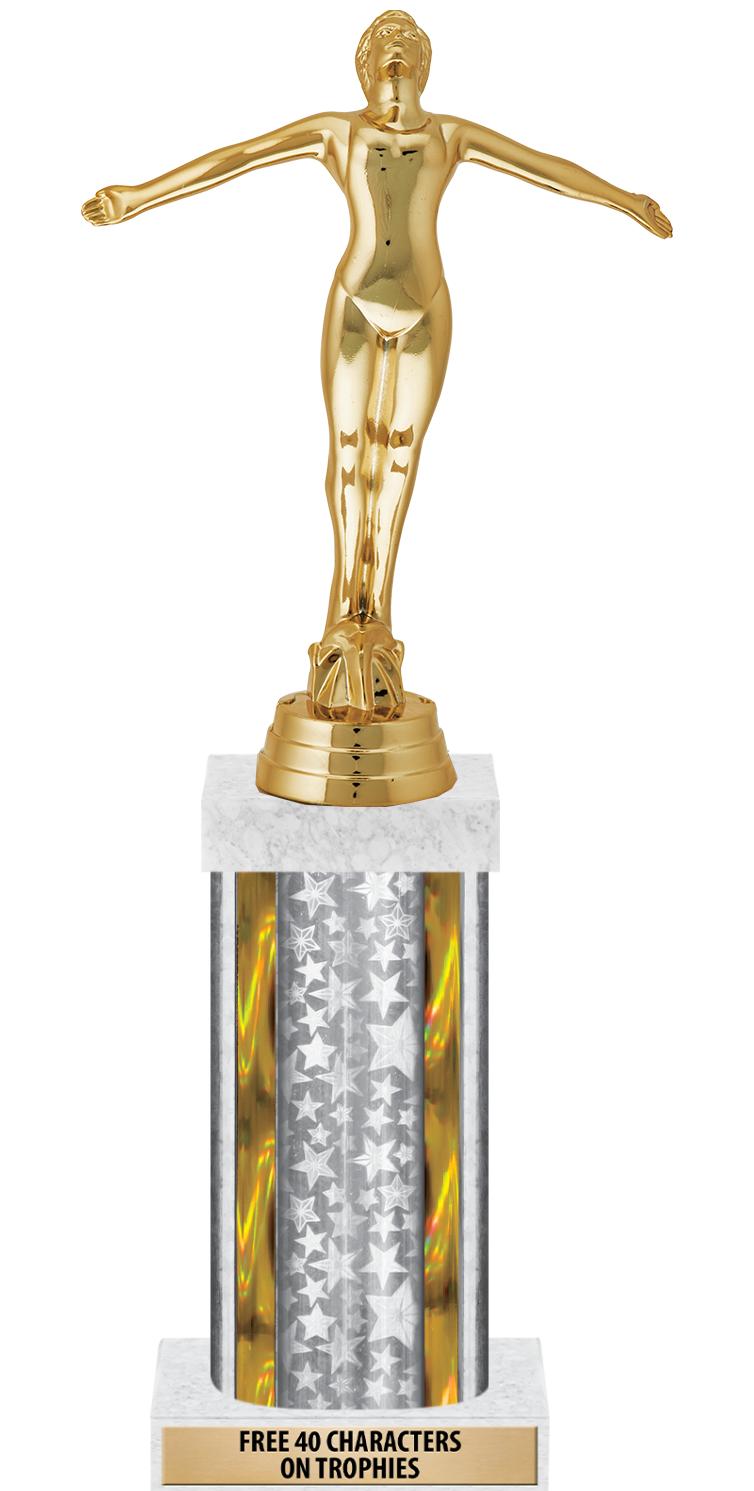 14"SLV/GD-STARS-GD FIG/SQUARE