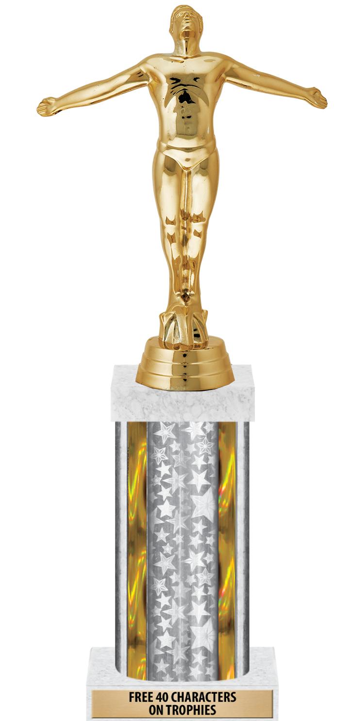 14"SLV/GD-STARS-GD FIG/SQUARE