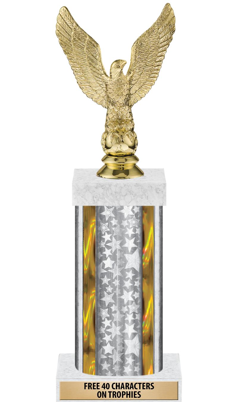 14"SLV/GD-STARS-GD FIG/SQUARE