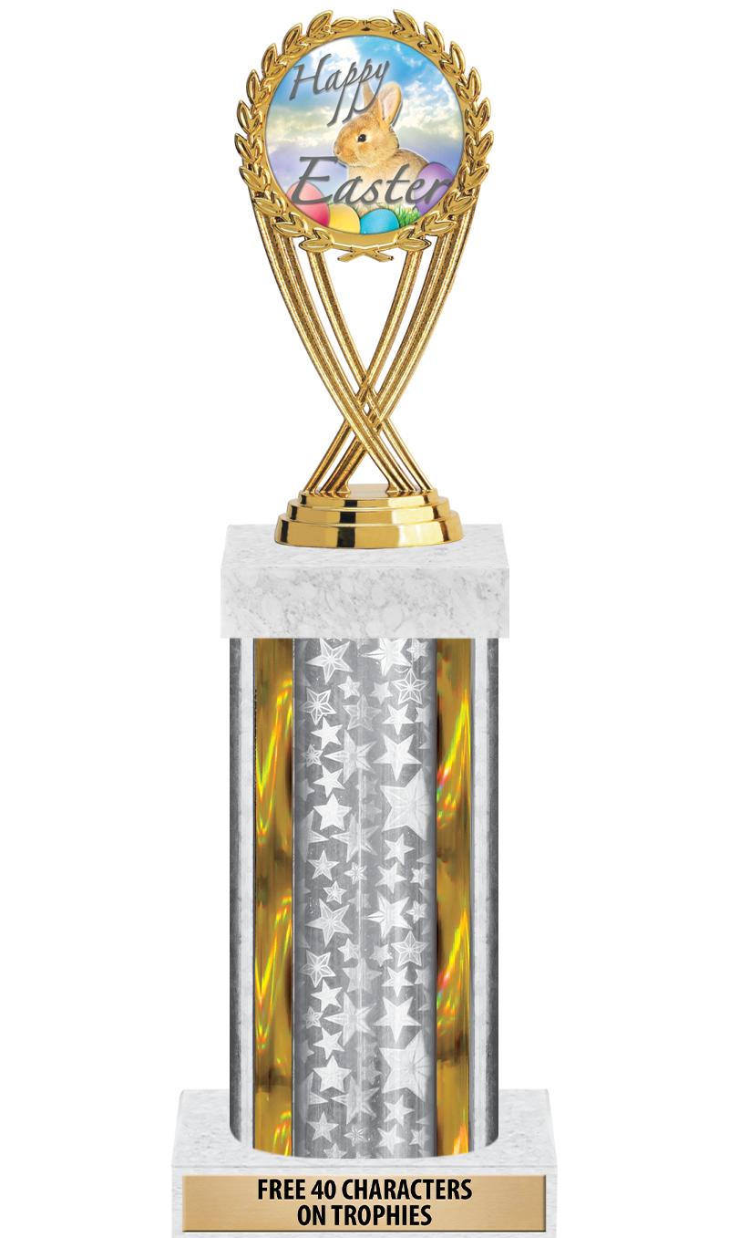 14"SLV/GD-STARS-GD FIG/SQUARE