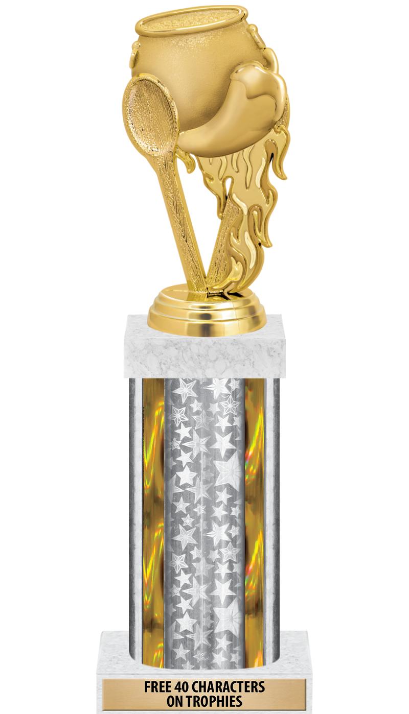 14"SLV/GD-STARS-GD FIG/SQUARE