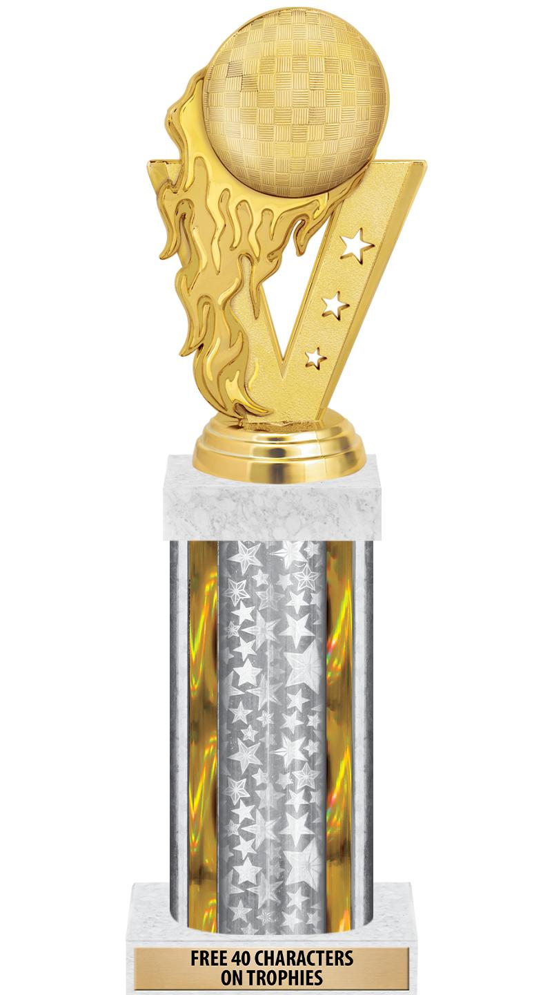 14"SLV/GD-STARS-GD FIG/SQUARE