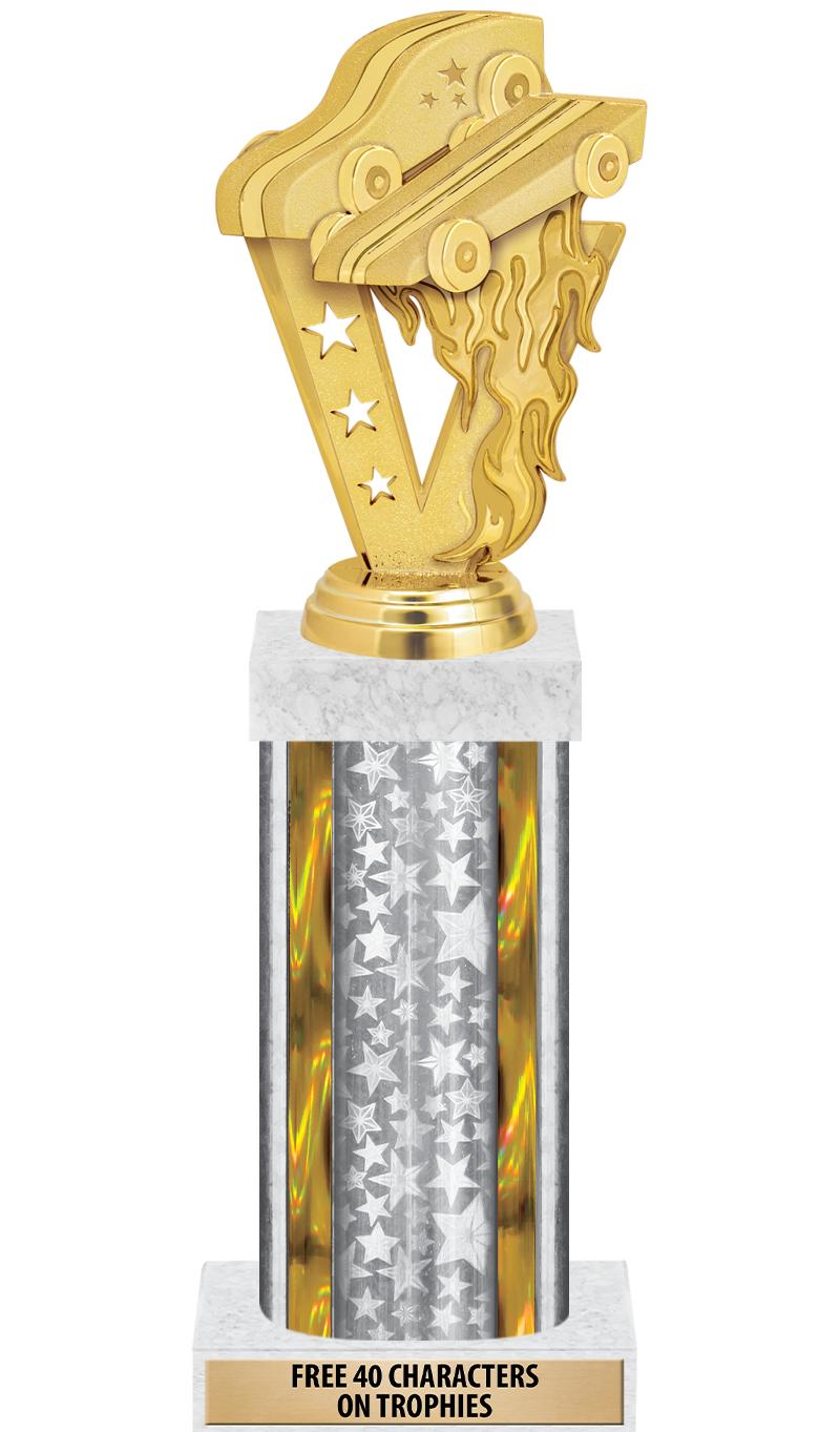 14"SLV/GD-STARS-GD FIG/SQUARE