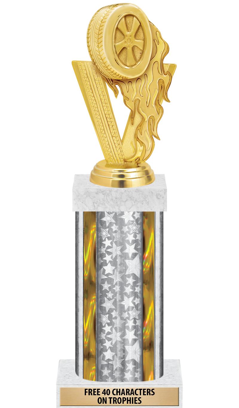 14"SLV/GD-STARS-GD FIG/SQUARE