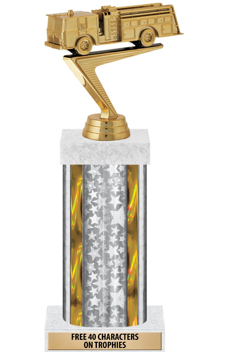 14"SLV/GD-STARS-GD FIG/SQUARE