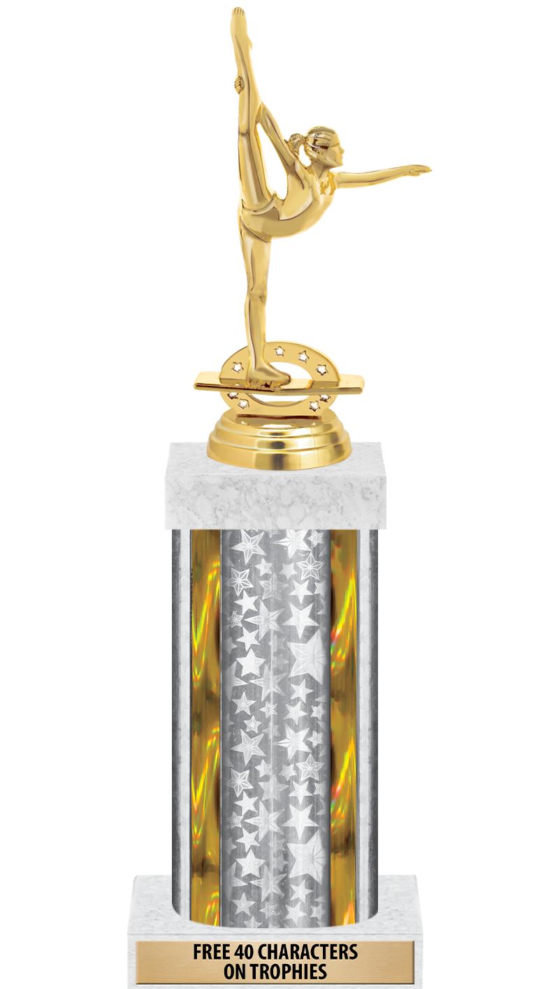 14"SLV/GD-STARS-GD FIG/SQUARE