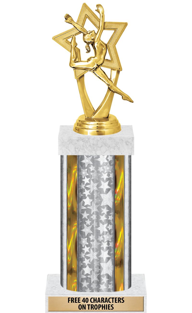 14"SLV/GD-STARS-GD FIG/SQUARE