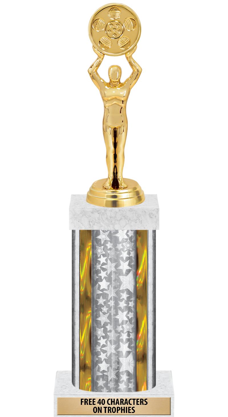 14"SLV/GD-STARS-GD FIG/SQUARE