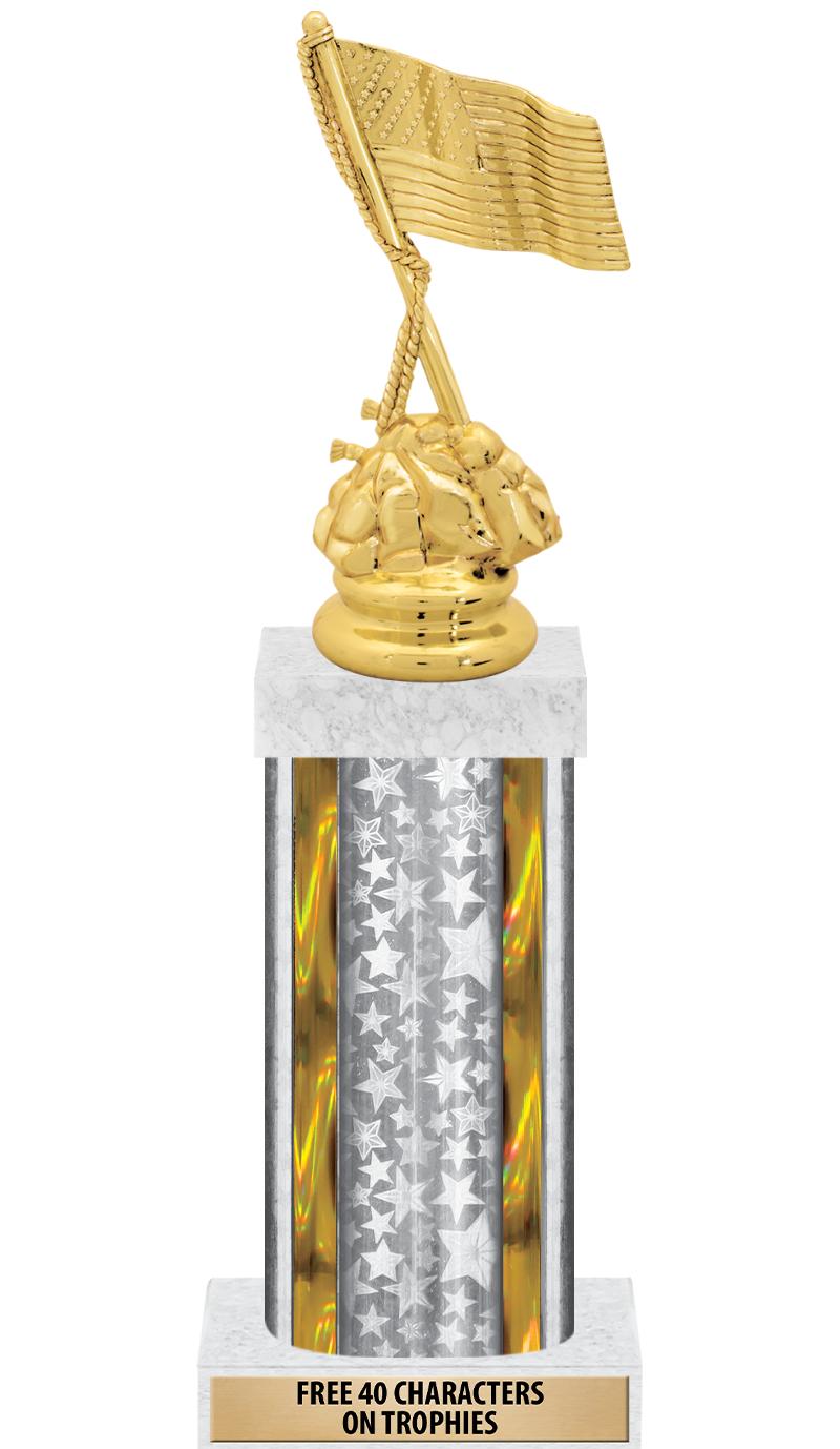 14"SLV/GD-STARS-GD FIG/SQUARE