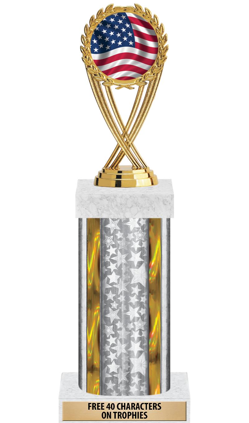 14"SLV/GD-STARS-GD FIG/SQUARE