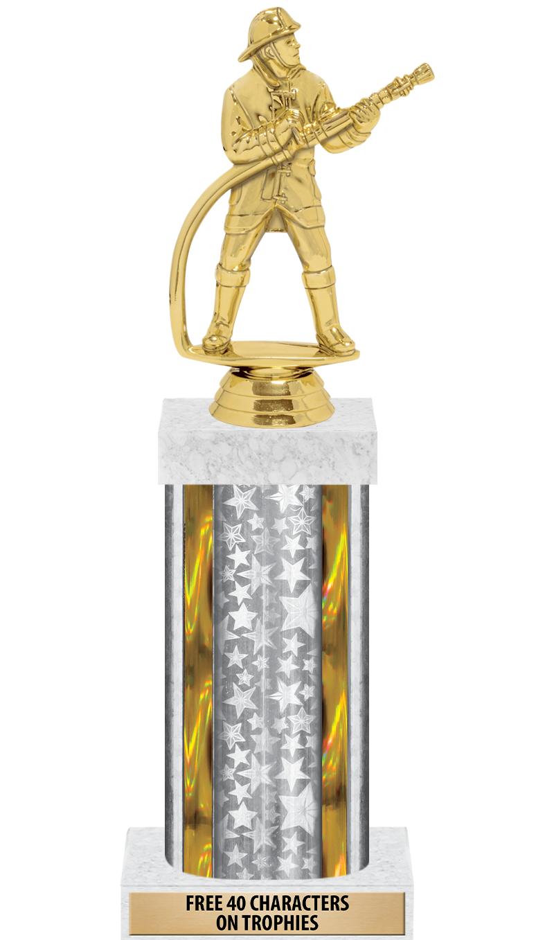 14"SLV/GD-STARS-GD FIG/SQUARE