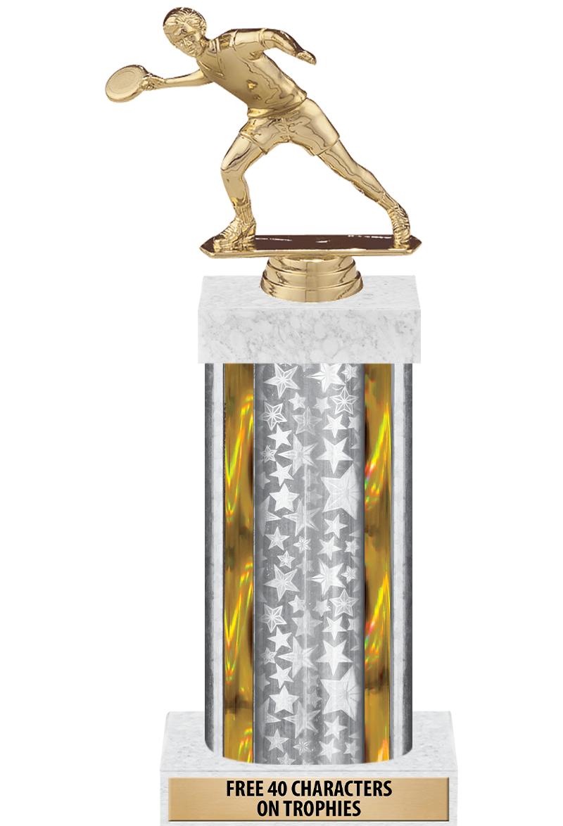 14"SLV/GD-STARS-GD FIG/SQUARE