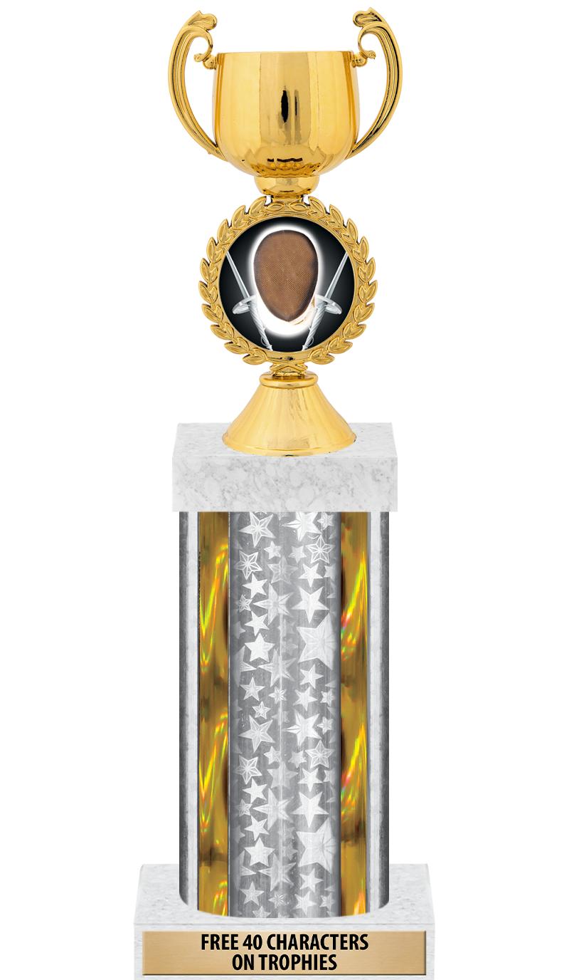 14"SLV/GD-STARS-GD FIG/SQUARE