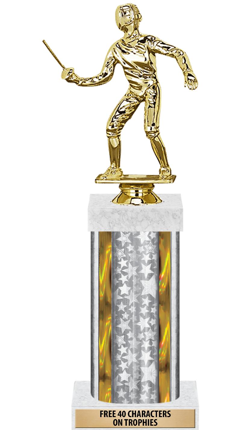 14"SLV/GD-STARS-GD FIG/SQUARE