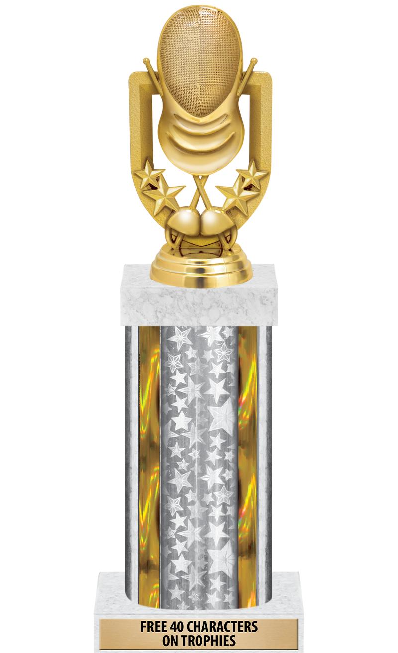 14"SLV/GD-STARS-GD FIG/SQUARE