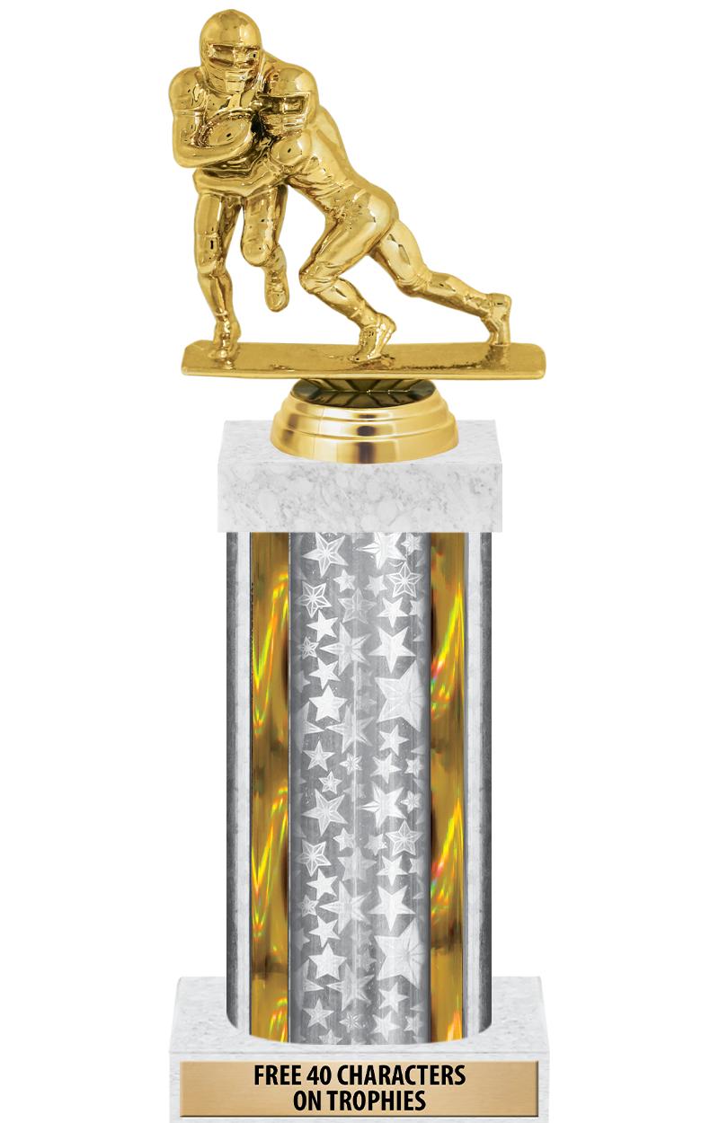 14"SLV/GD-STARS-GD FIG/SQUARE