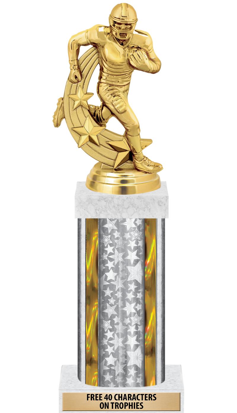 14"SLV/GD-STARS-GD FIG/SQUARE