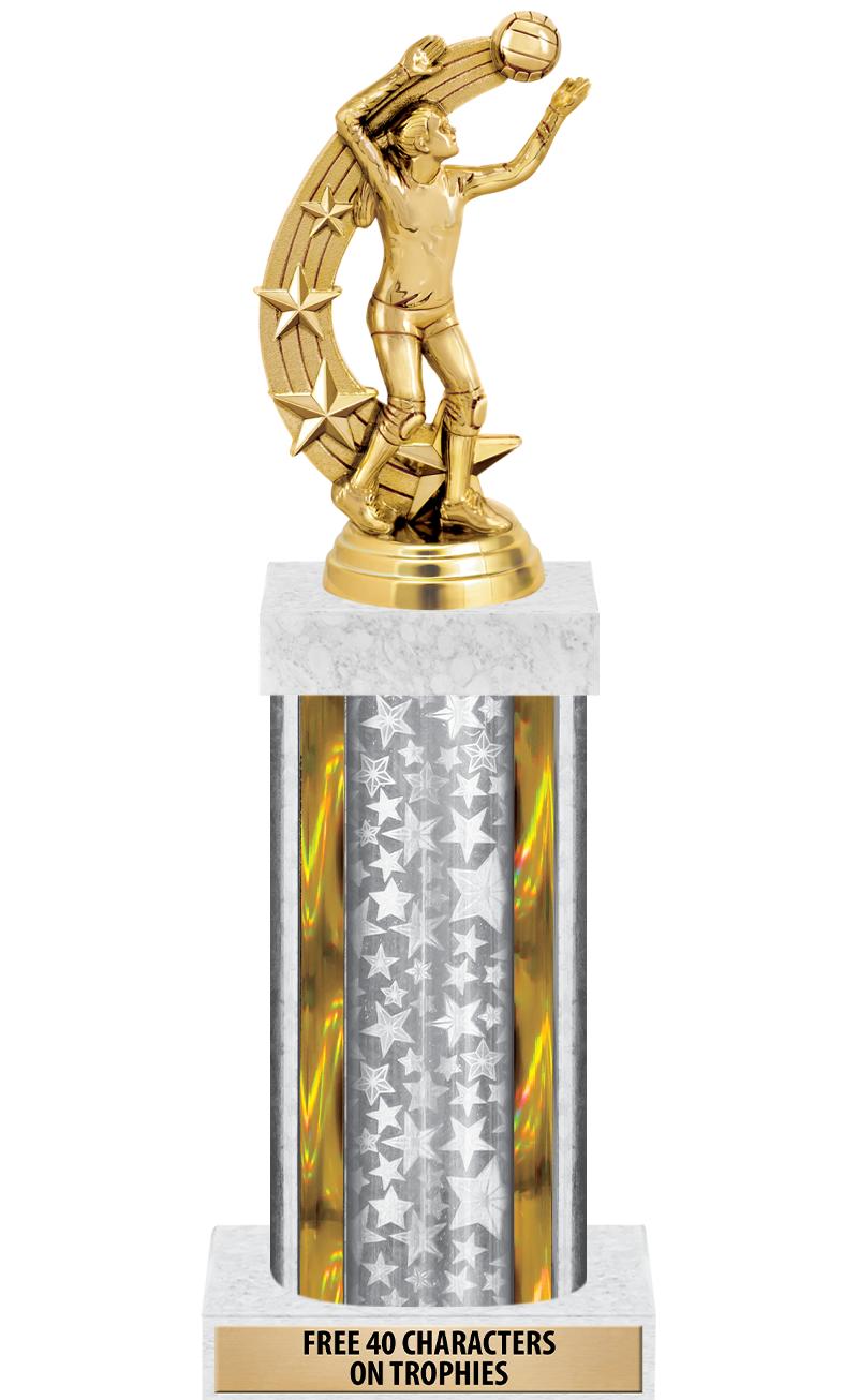 14"SLV/GD-STARS-GD FIG/SQUARE