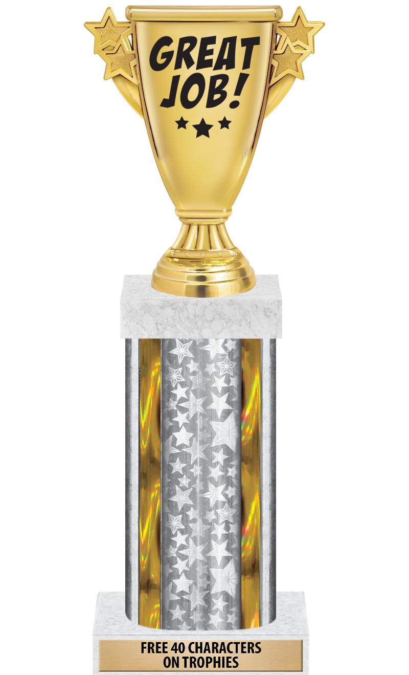 14"SLV/GD-STARS-GD FIG/SQUARE