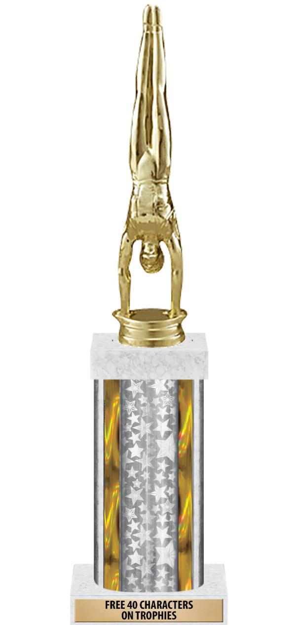 14"SLV/GD-STARS-GD FIG/SQUARE