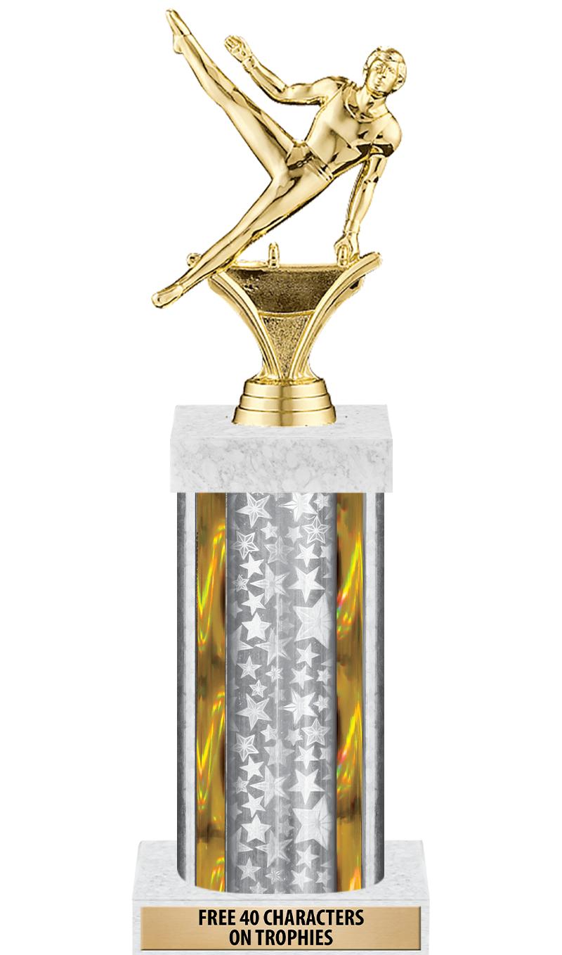 14"SLV/GD-STARS-GD FIG/SQUARE