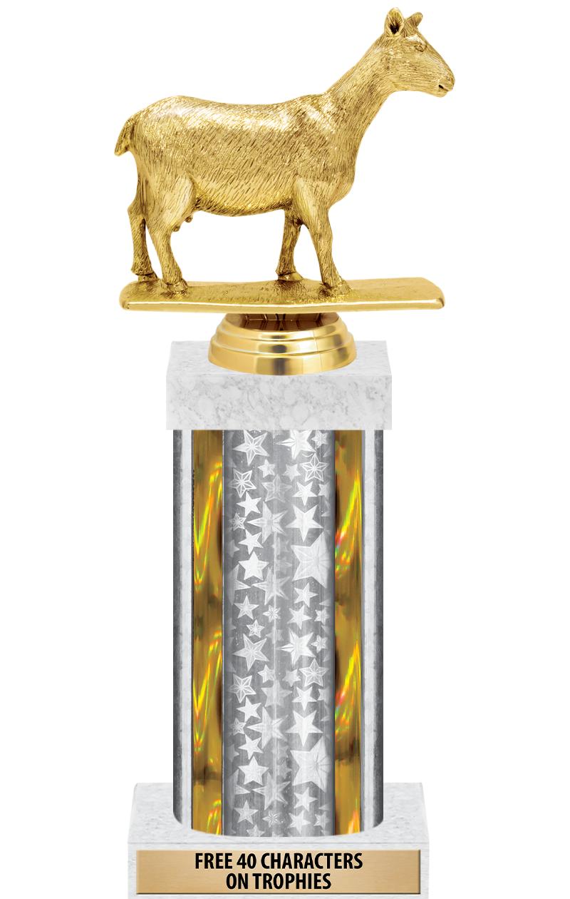 14"SLV/GD-STARS-GD FIG/SQUARE