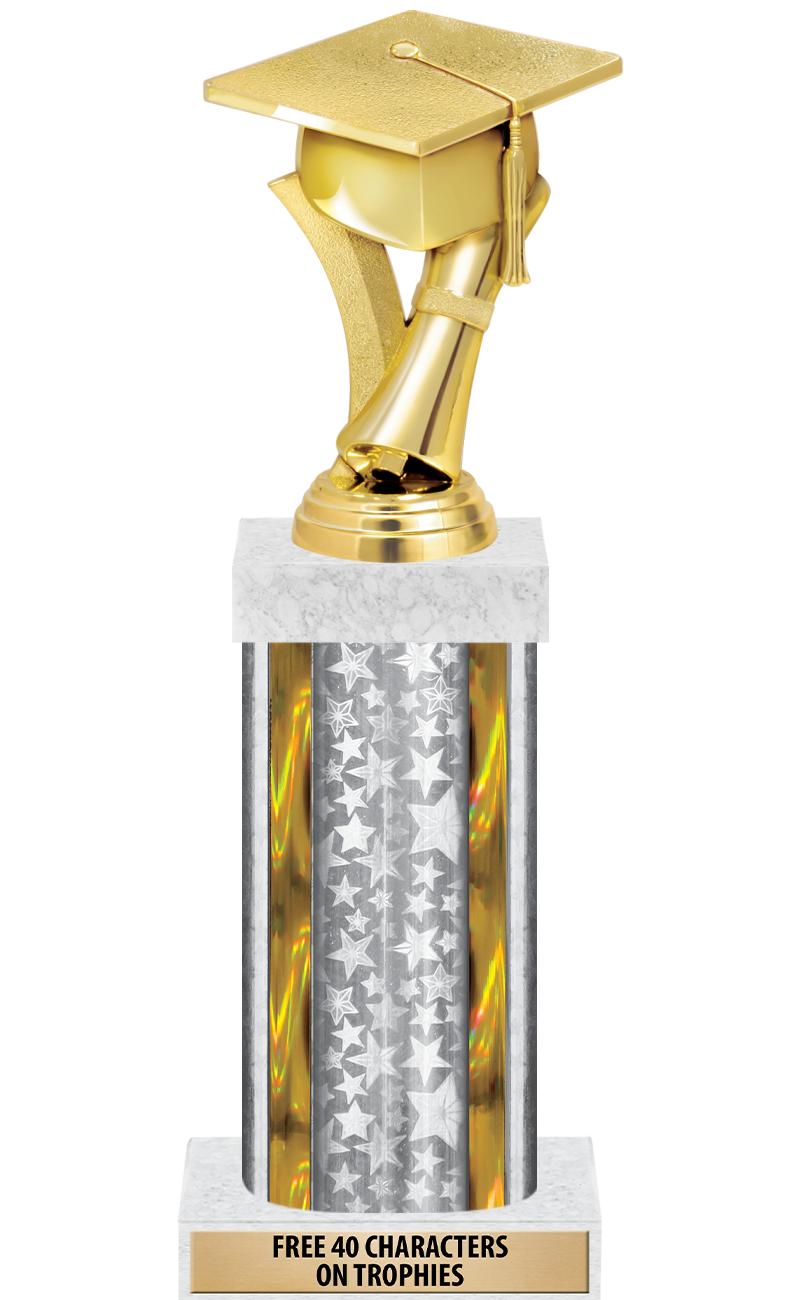 14"SLV/GD-STARS-GD FIG/SQUARE