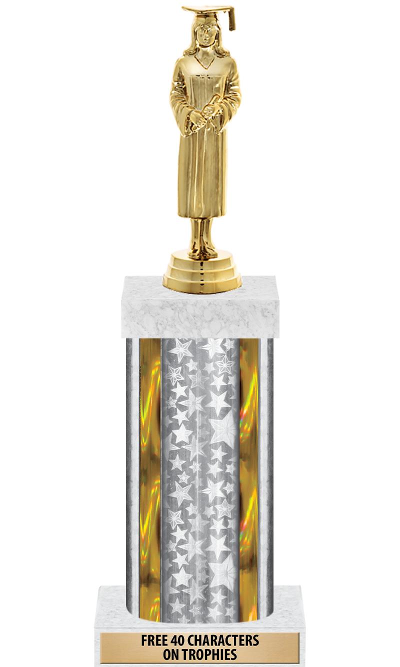 14"SLV/GD-STARS-GD FIG/SQUARE