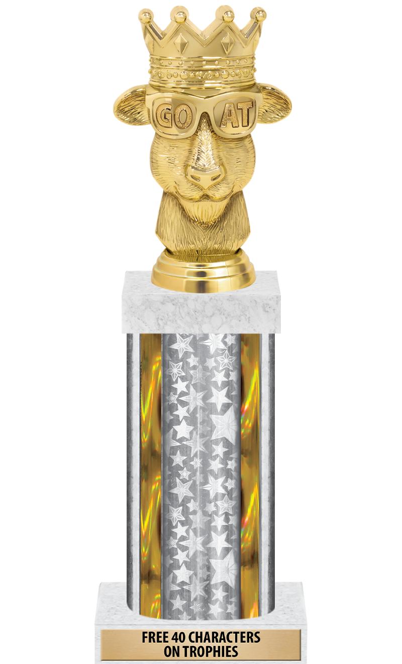 14"SLV/GD-STARS-GD FIG/SQUARE