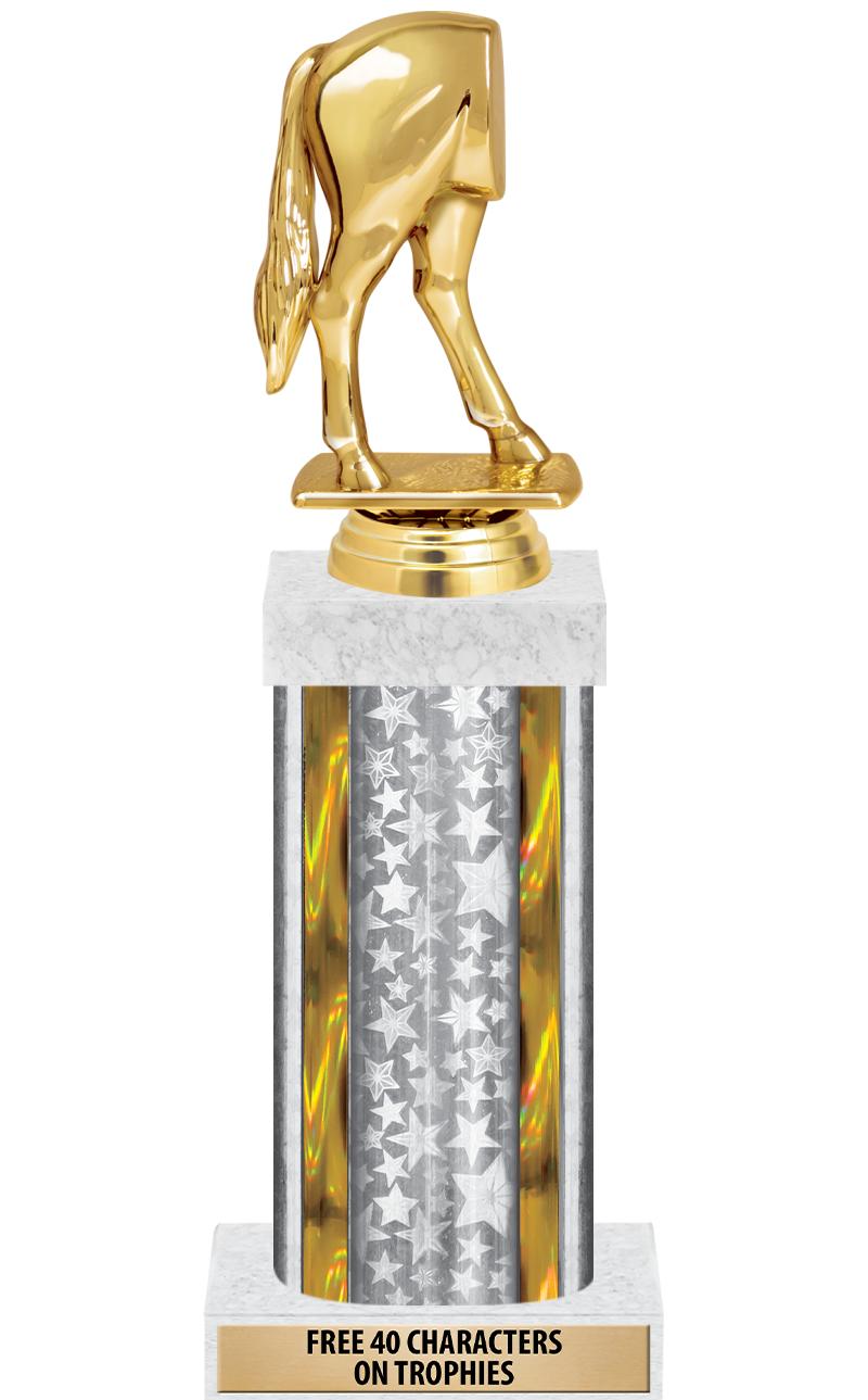 14"SLV/GD-STARS-GD FIG/SQUARE