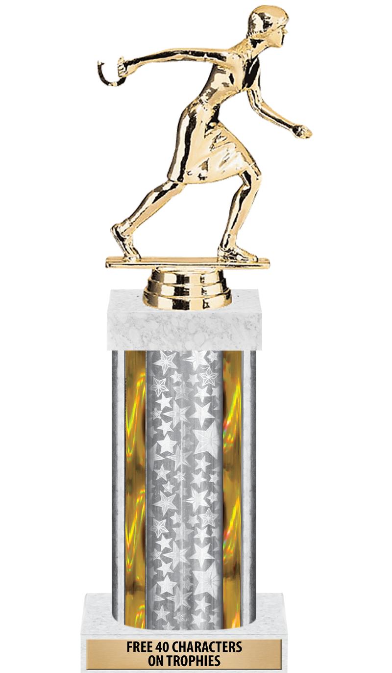 14"SLV/GD-STARS-GD FIG/SQUARE