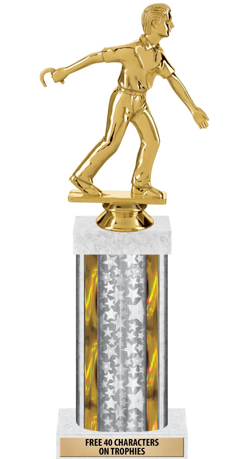 14"SLV/GD-STARS-GD FIG/SQUARE