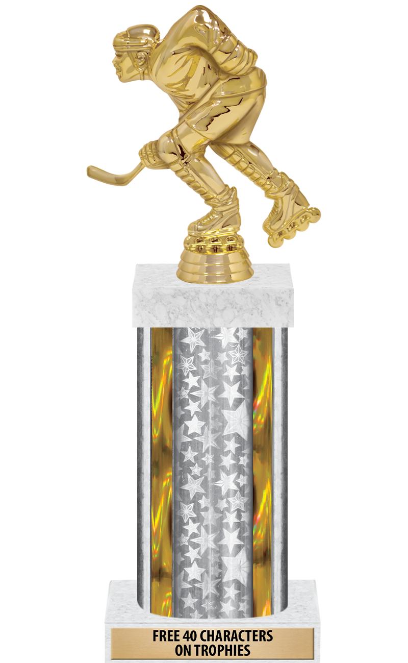 14"SLV/GD-STARS-GD FIG/SQUARE