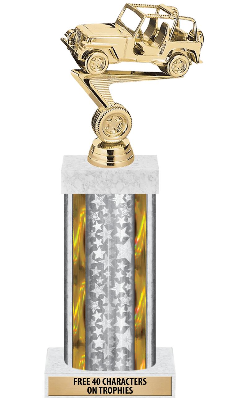 14"SLV/GD-STARS-GD FIG/SQUARE