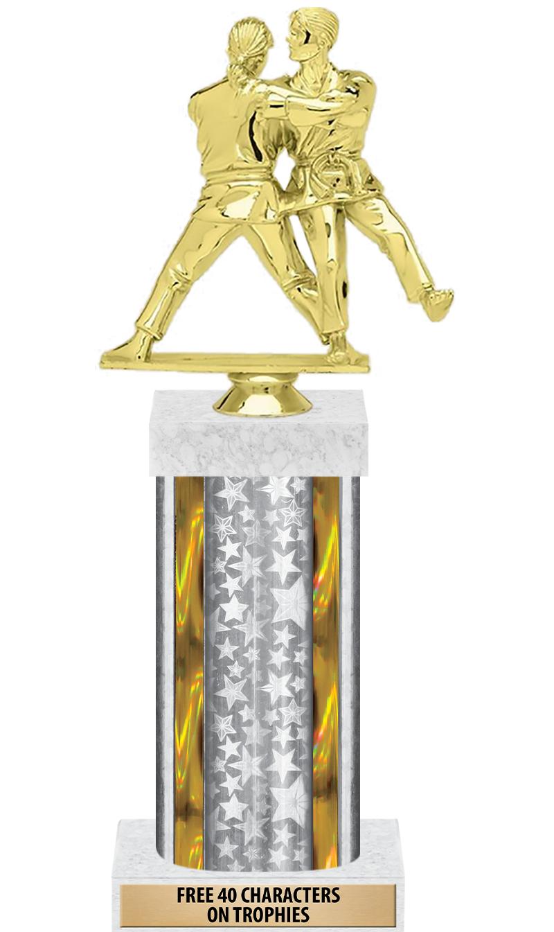 14"SLV/GD-STARS-GD FIG/SQUARE