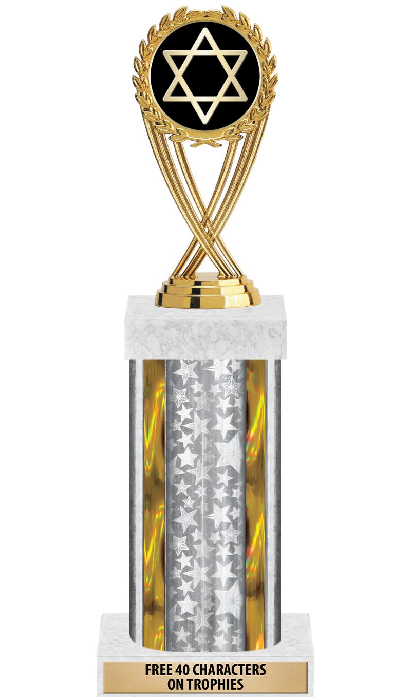 14"SLV/GD-STARS-GD FIG/SQUARE