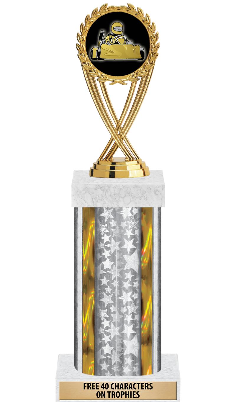 14"SLV/GD-STARS-GD FIG/SQUARE