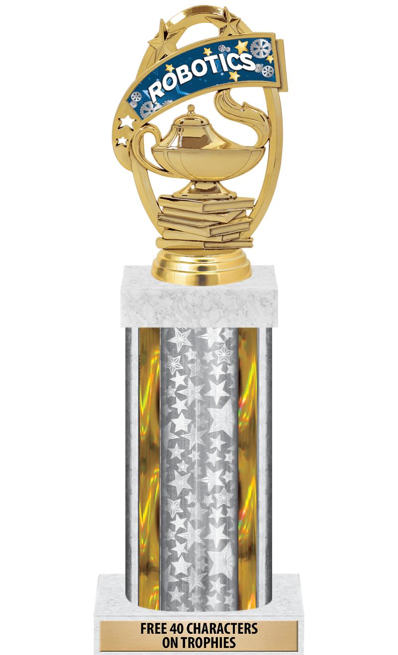 14"SLV/GD-STARS-GD FIG/SQUARE