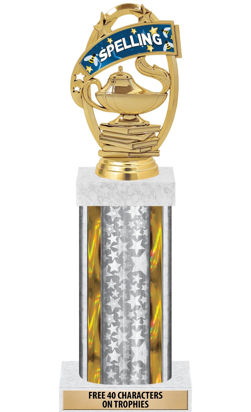 14"SLV/GD-STARS-GD FIG/SQUARE