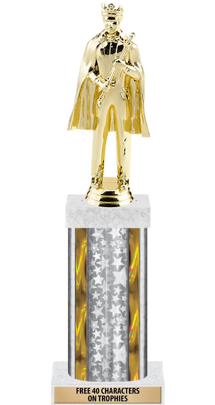 14"SLV/GD-STARS-GD FIG/SQUARE