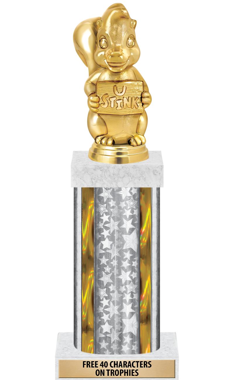 14"SLV/GD-STARS-GD FIG/SQUARE