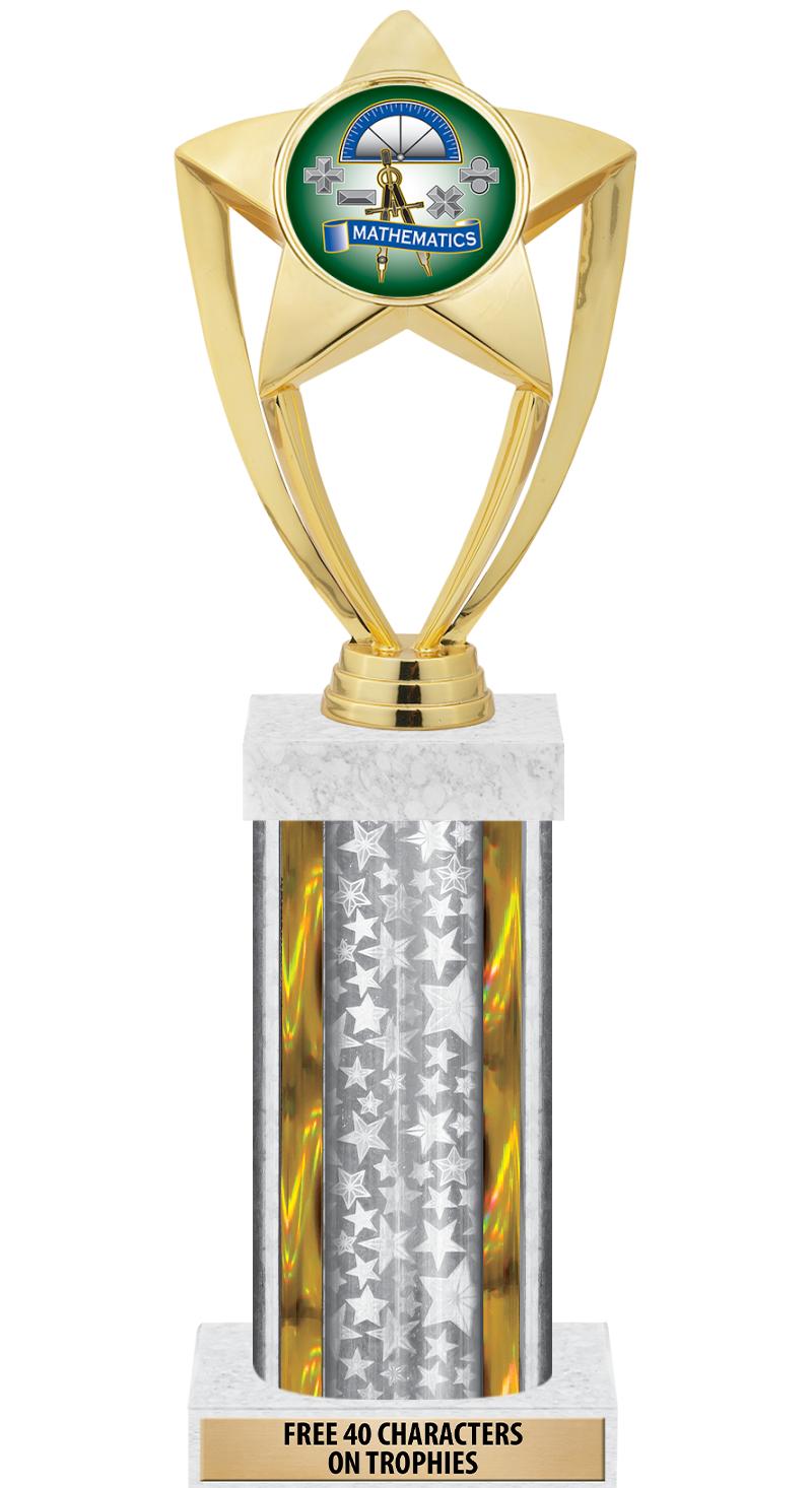 14"SLV/GD-STARS-GD FIG/SQUARE