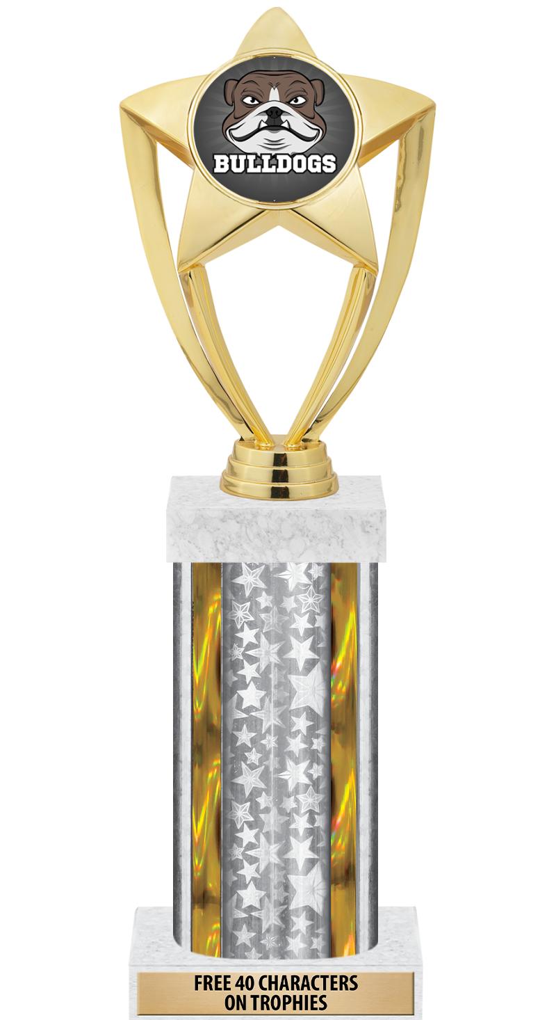 14"SLV/GD-STARS-GD FIG/SQUARE