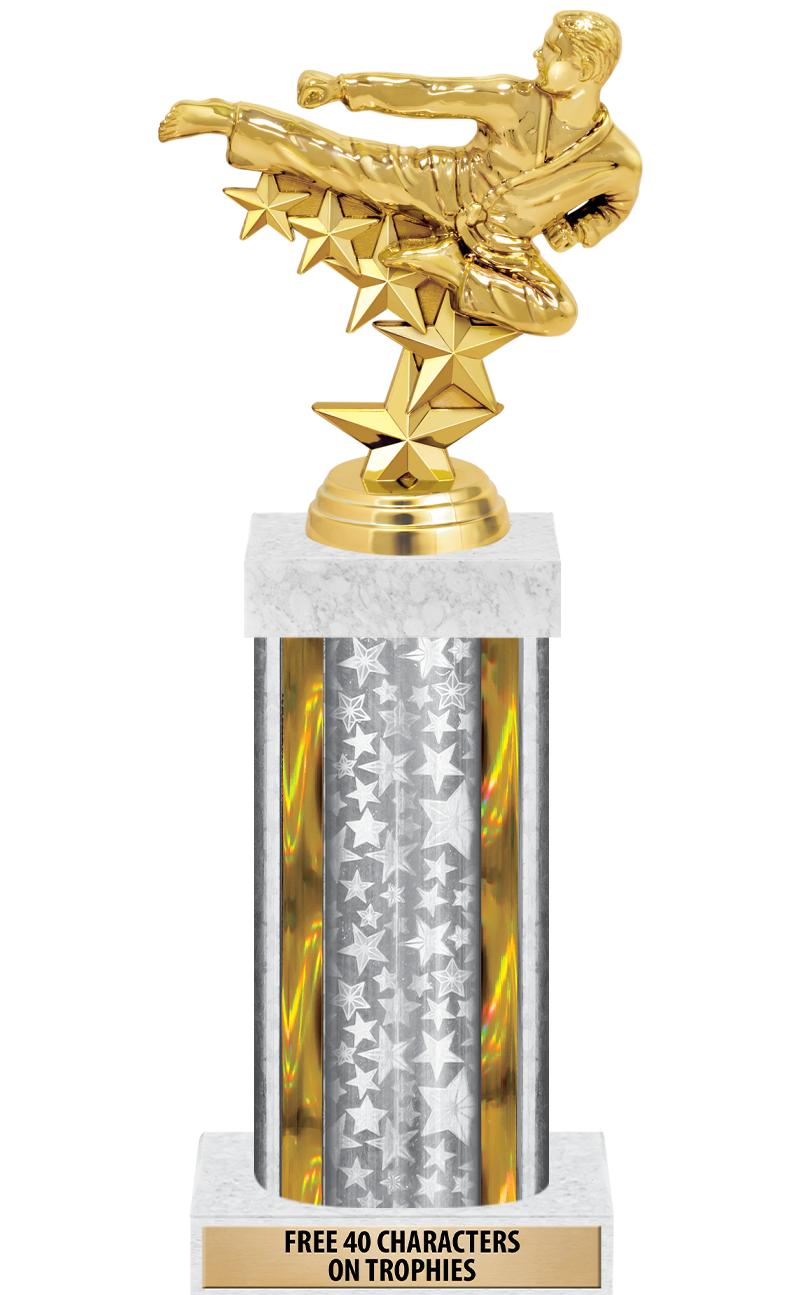 14"SLV/GD-STARS-GD FIG/SQUARE